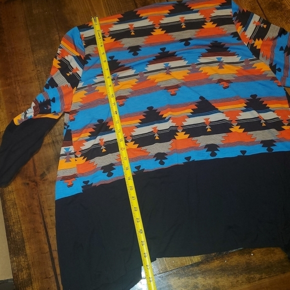 Aztec Print Cardigan Top Long Sleeve - Picture 11 of 12